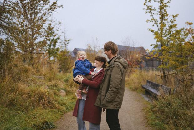 Familietur i parken