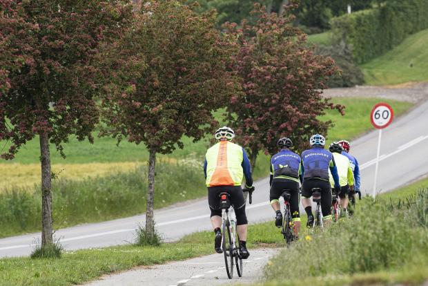 Cyklister på cykelsti ved Herslev